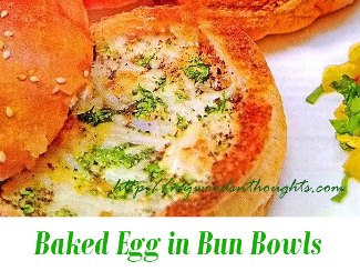 Baked Egg in Bun Bowls