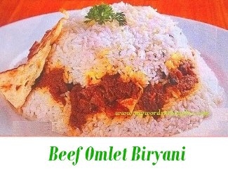 Beef Omlet Biryani