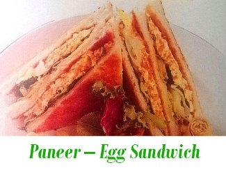 paneer egg sandwitch