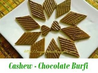 Cashew Chocolate Burfi