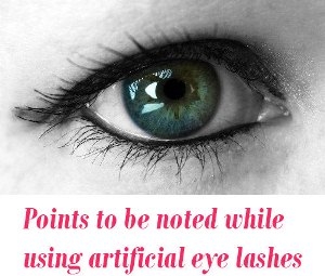 while using artificial eye lashes