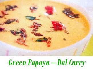 green papaya dal curry