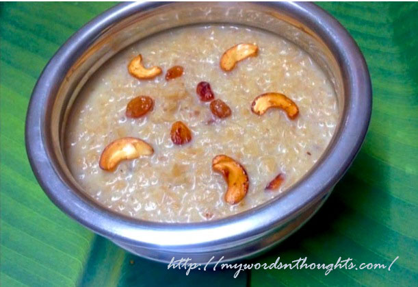 Rice Flakes Pradhaman (Aval Pradhaman) – My Words & Thoughts