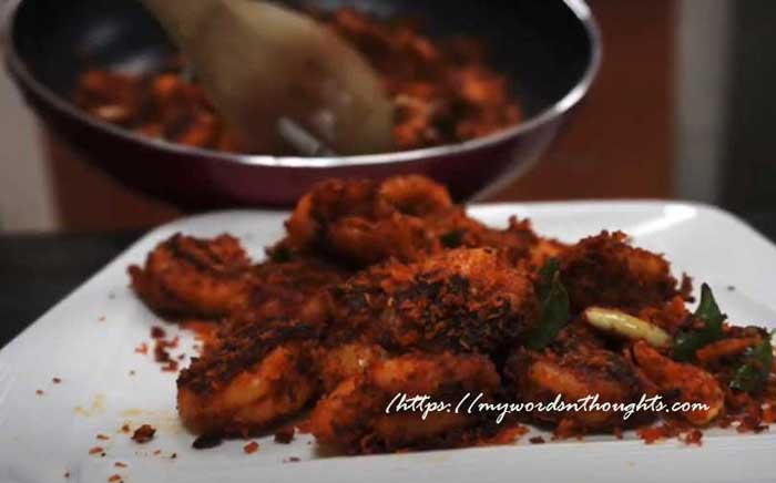 prawn fry with coconut