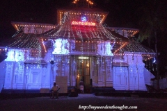 Vadakkumnatha Temple in Pooram Lights