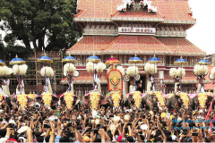 Ezhunnallath of Paramekkavu Bhagavathi just before Pooram