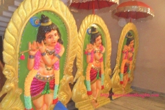 Decorated Krishnas at Kausthubham Auditorium