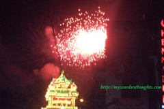 Display of Fireworks at Panthal of Thiruvambady