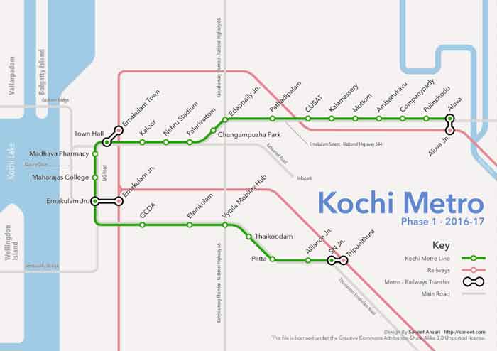Kochi Metro Map