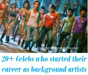 Bollywood actors as background artists and dancers