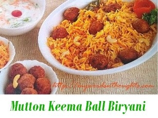 Mutton Keema Ball Biryani