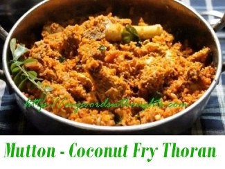 Mutton with Coconut Fry Thoran