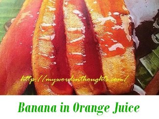 banana in orange juice