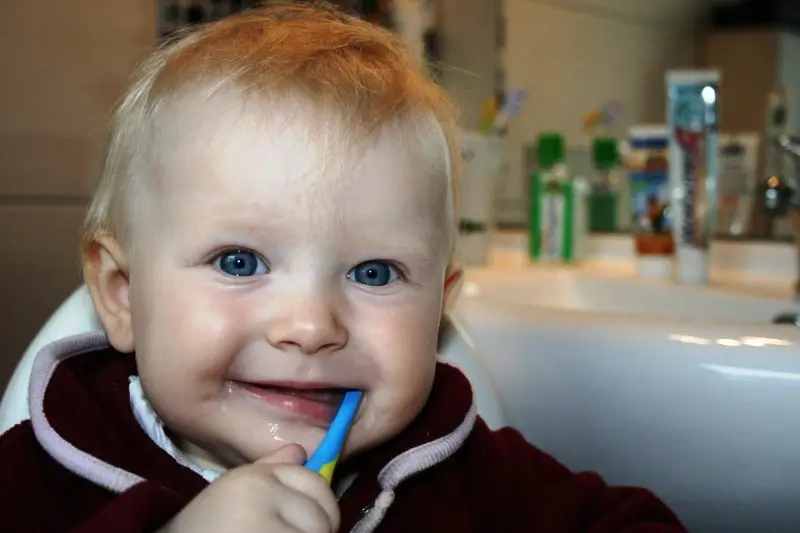 brushing teeth baby