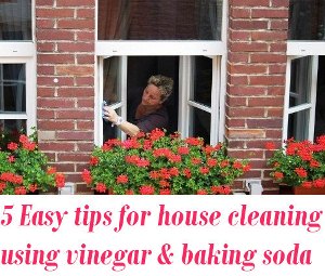 cleaning using vinegar and baking soda