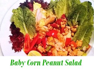 Baby Corn Peanut Salad