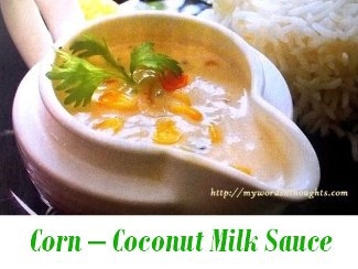 Corn Coconut milk sauce