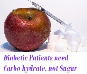 Diabetic Patients need Carbohydrate