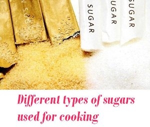 types of sugars used for cooking