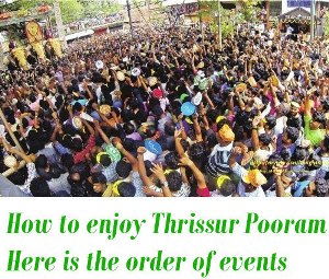 Time Schedule of Thrissur Pooram