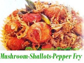 Mushroom-Shallots-Pepper Fry