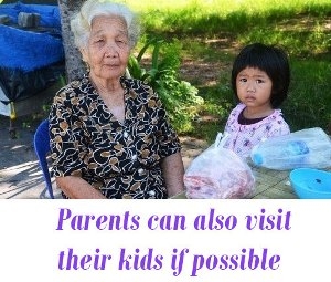 Parents can also visit their kid