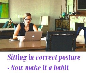 Sitting in correct posture