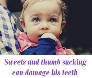 Sweets and thumb sucking in kids