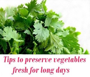 preserve vegetables fresh for long days