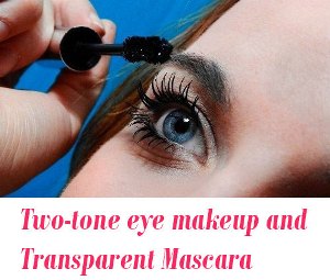 Two-tone eye makeup