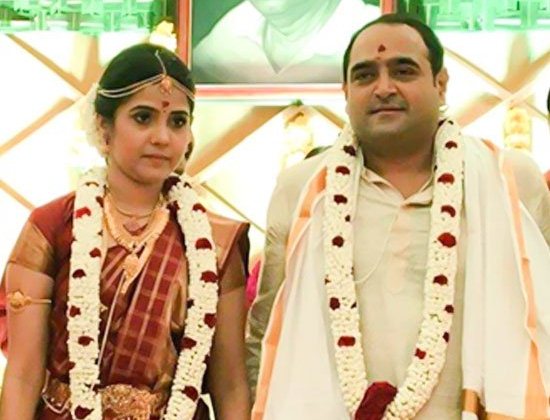 Srinidhi Venkatesh with her husband