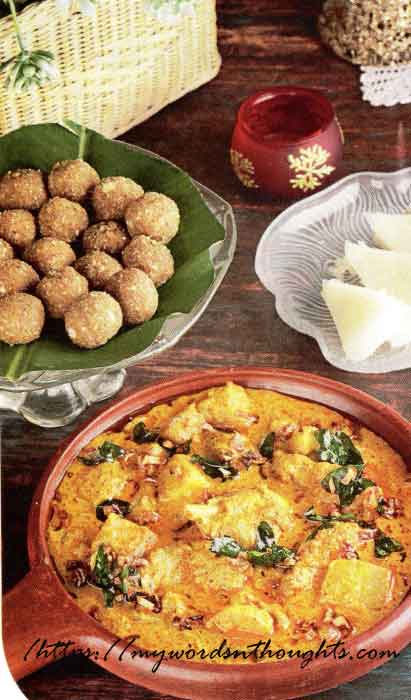 Nadankozhi Kumbalanga Varutharacha Curry (Chicken – White Gourd Curry)