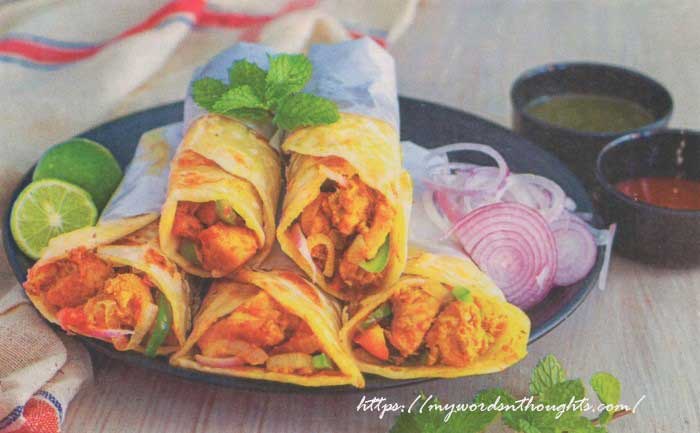 Paneer Tikka Kati Roll