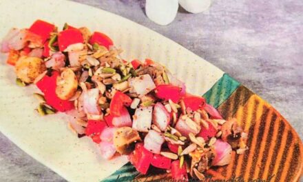 Onion Tomato Salad Recipe with Added Mushrooms