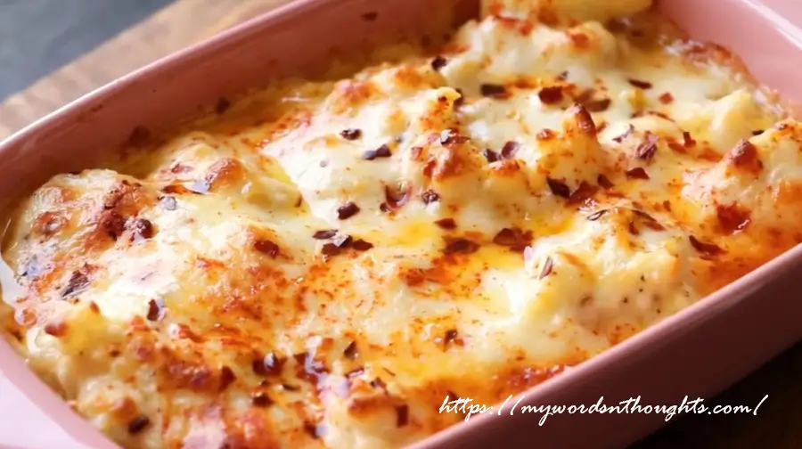 Baked Cauliflower with White Sauce Recipe