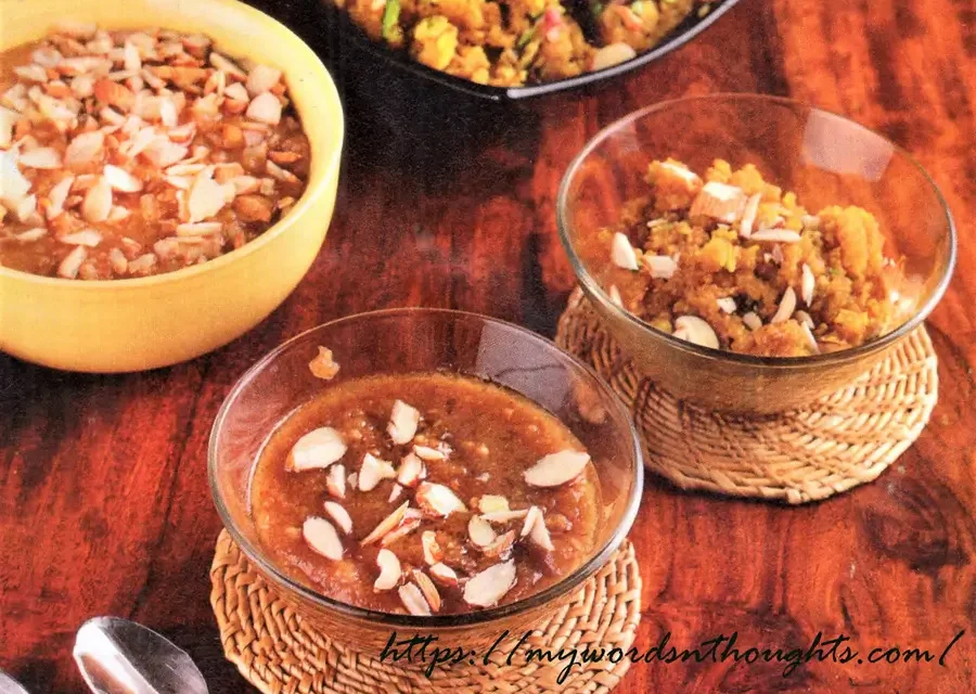 Wheat Almonds Halwa