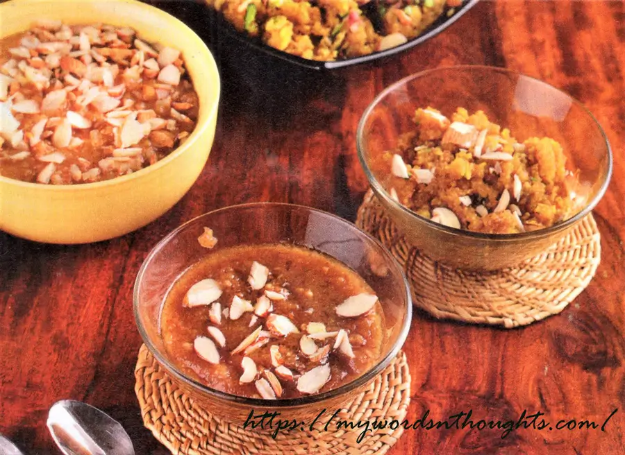 Wheat Almonds Halwa recipe
